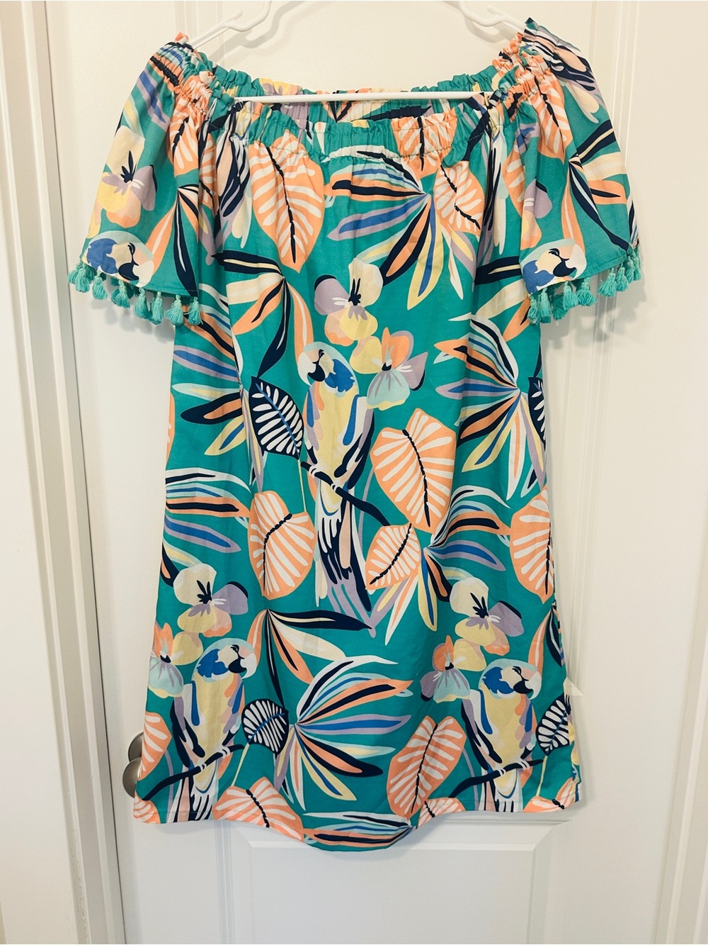 Women's Tropical Jade Melody Tam Mini Dress with birds